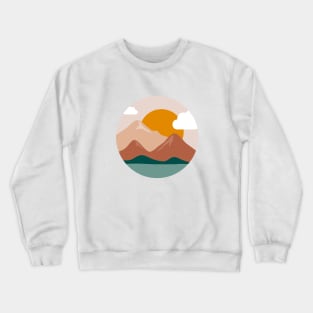 Mountain Minimalist Landscape Abstrac Art Crewneck Sweatshirt